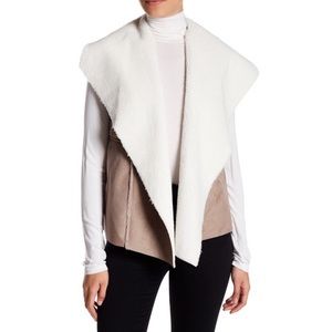 Susina Faux Searling & Faux Suede Vest Size XS
